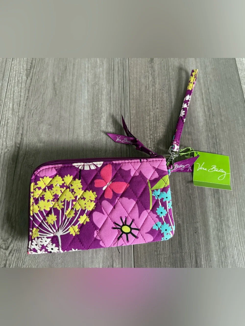 Vera Bradley Zip Zip Wristlet in Flutterby NWT